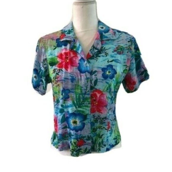 Jams World Tops - Jams World Womens Vintage Petit Fleur Shirt Small